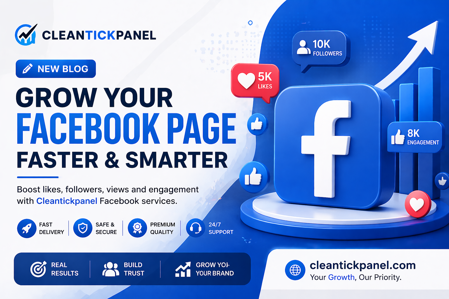📘 How to Grow Your Facebook Page Fast with Cleantickpanel