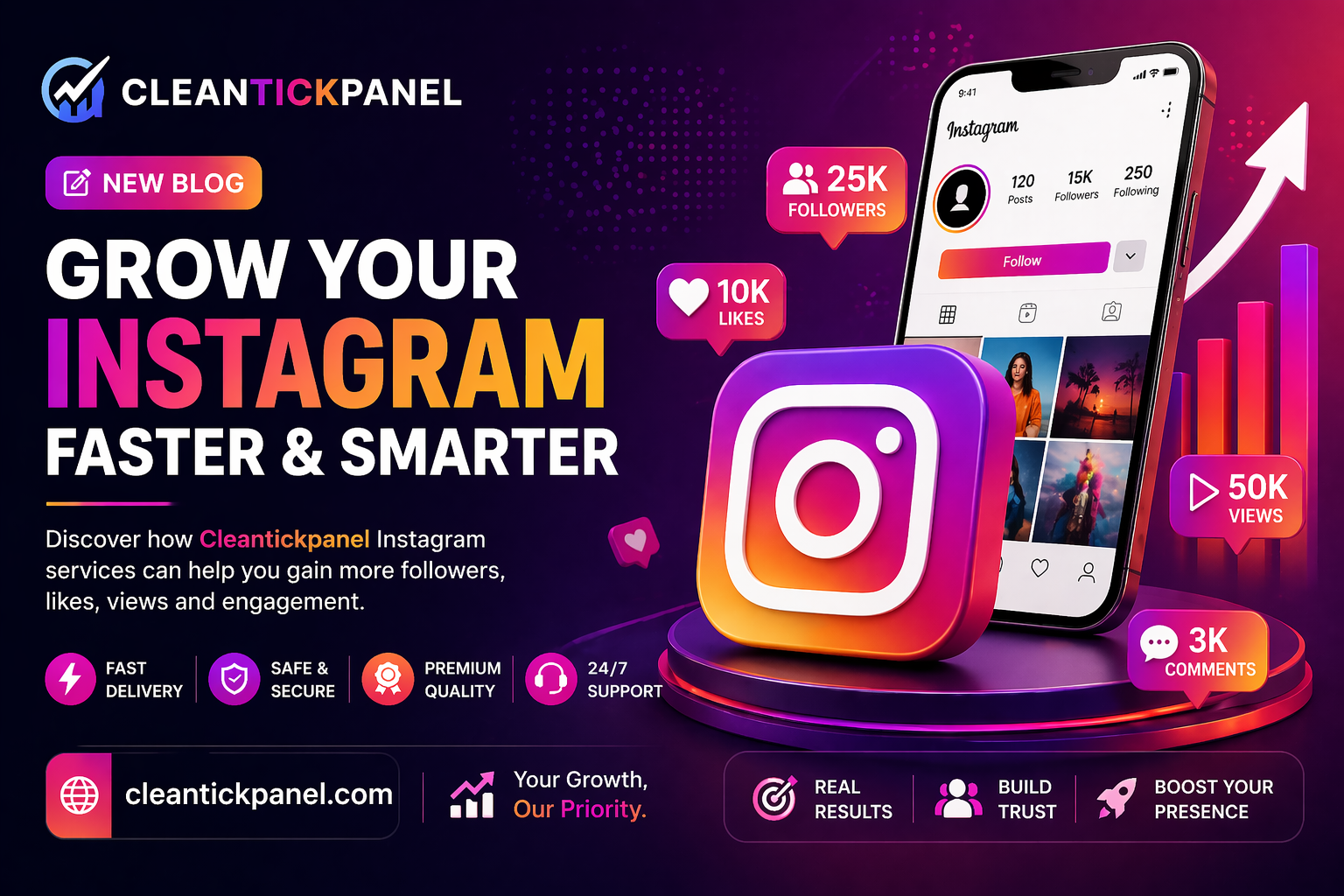 📸 How to Grow Your Instagram Fast with Cleantickpanel
