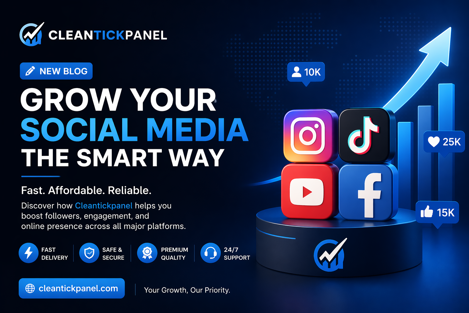 🚀 How to Grow Your Social Media Fast with Cleantickpanel
